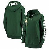 Women Milwaukee Bucks G III 4Her by Carl Banks Overtime Pullover Hoodie Hunter Green,baseball caps,new era cap wholesale,wholesale hats